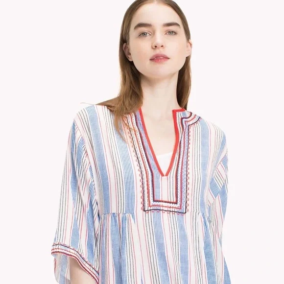 Tommy Hilfiger Brand New Kaftan Style Dress in S/ Premium Cotton - Picture 4 of 10